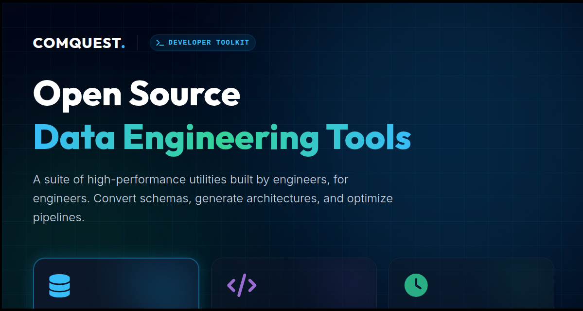 Announcing the Comquest Developer Toolkit.